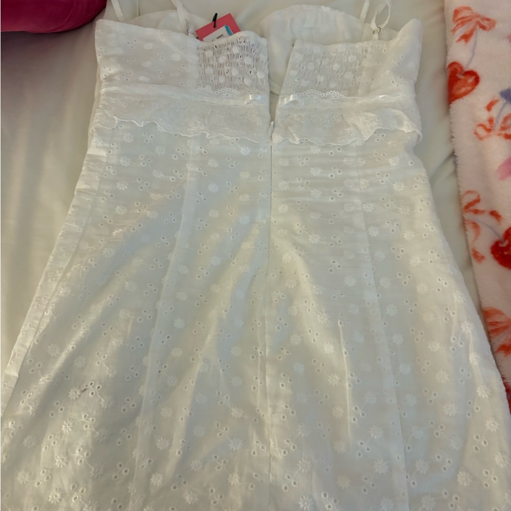 Edikted White Lace Mini Dress
